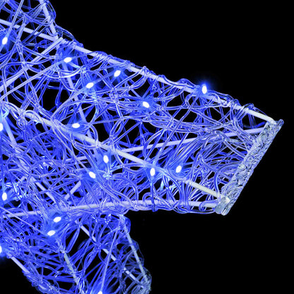 Stella 3D con 50 LED Blu 55 x 53.5 x 10 cm Acrilico | homemem39