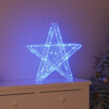 Stella 3D con 50 LED Blu 55 x 53.5 x 10 cm Acrilico | homemem39