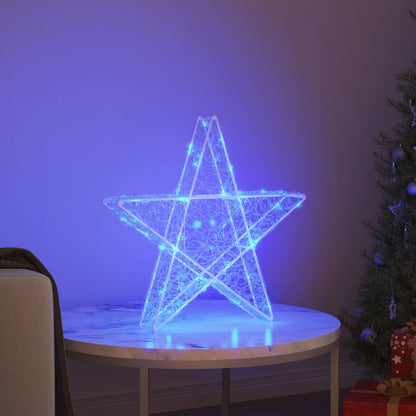 Stella 3D con 50 LED Blu 55 x 53.5 x 10 cm Acrilico | homemem39