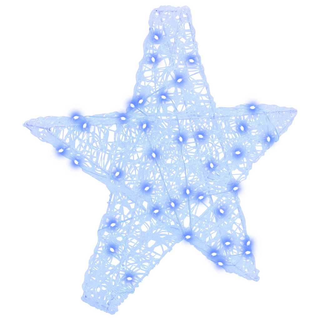 Stella 3D con 50 LED Blu 55 x 53.5 x 10 cm Acrilico | homemem39