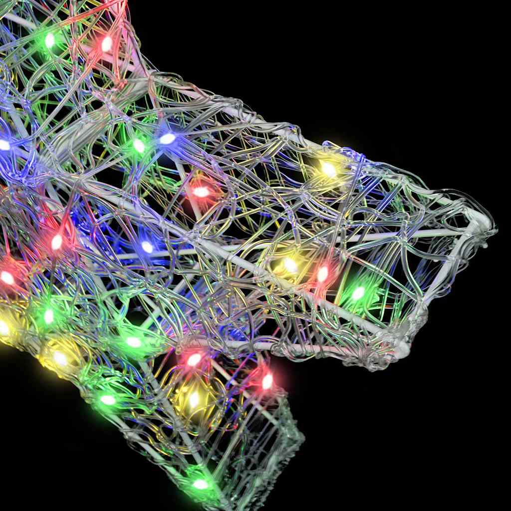 Stella 3D con 50 LED Multicolore 55 x 53.5 x 10 cm Acrilico | homemem39