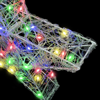 Stella 3D con 50 LED Multicolore 55 x 53.5 x 10 cm Acrilico | homemem39