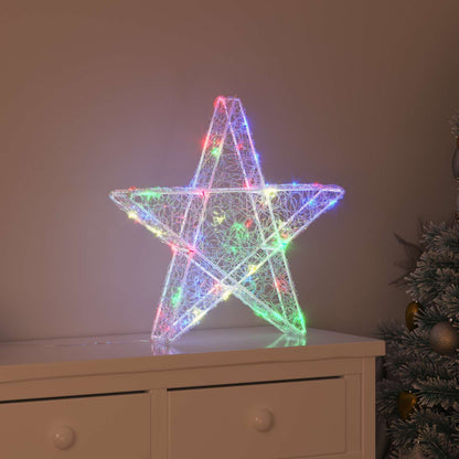 Stella 3D con 50 LED Multicolore 55 x 53.5 x 10 cm Acrilico | homemem39