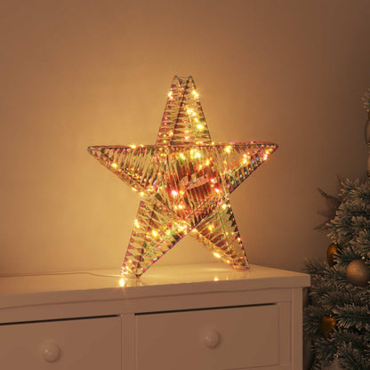 Stella 3D con 50 LED Bianco caldo 55 x 52.5 x 9 cm PET | homemem39
