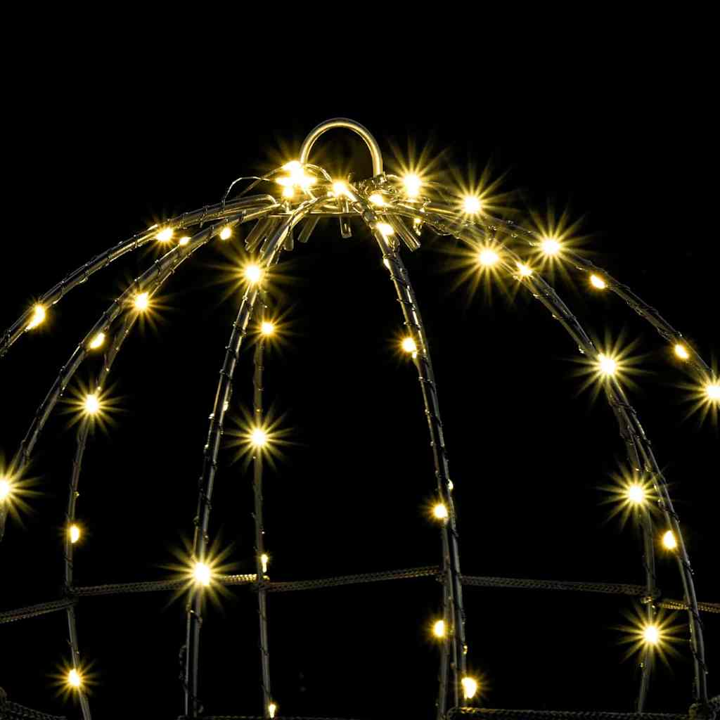 Palla con 192 LED 2 pcs Bianco caldo 30 x 30 x 32 cm Metallo | homemem39