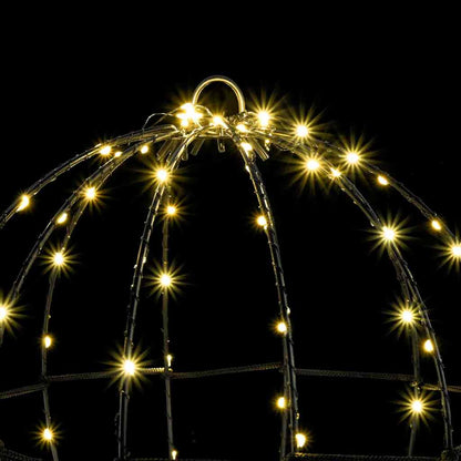 Palla con 192 LED 2 pcs Bianco caldo 30 x 30 x 32 cm Metallo | homemem39