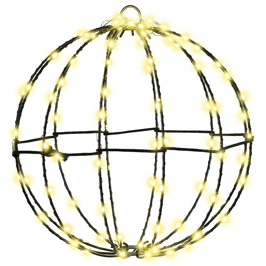Palla con 192 LED 2 pcs Bianco caldo 30 x 30 x 32 cm Metallo | homemem39
