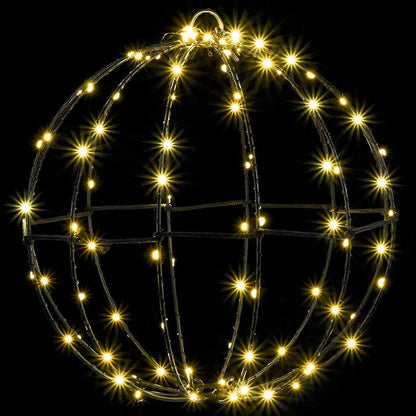 Palla con 192 LED 2 pcs Bianco caldo 30 x 30 x 32 cm Metallo | homemem39