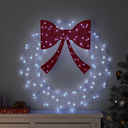 Corona con 60 LED Bianco freddo 76 x 76 x 8,5 cm Acrilico | homemem39