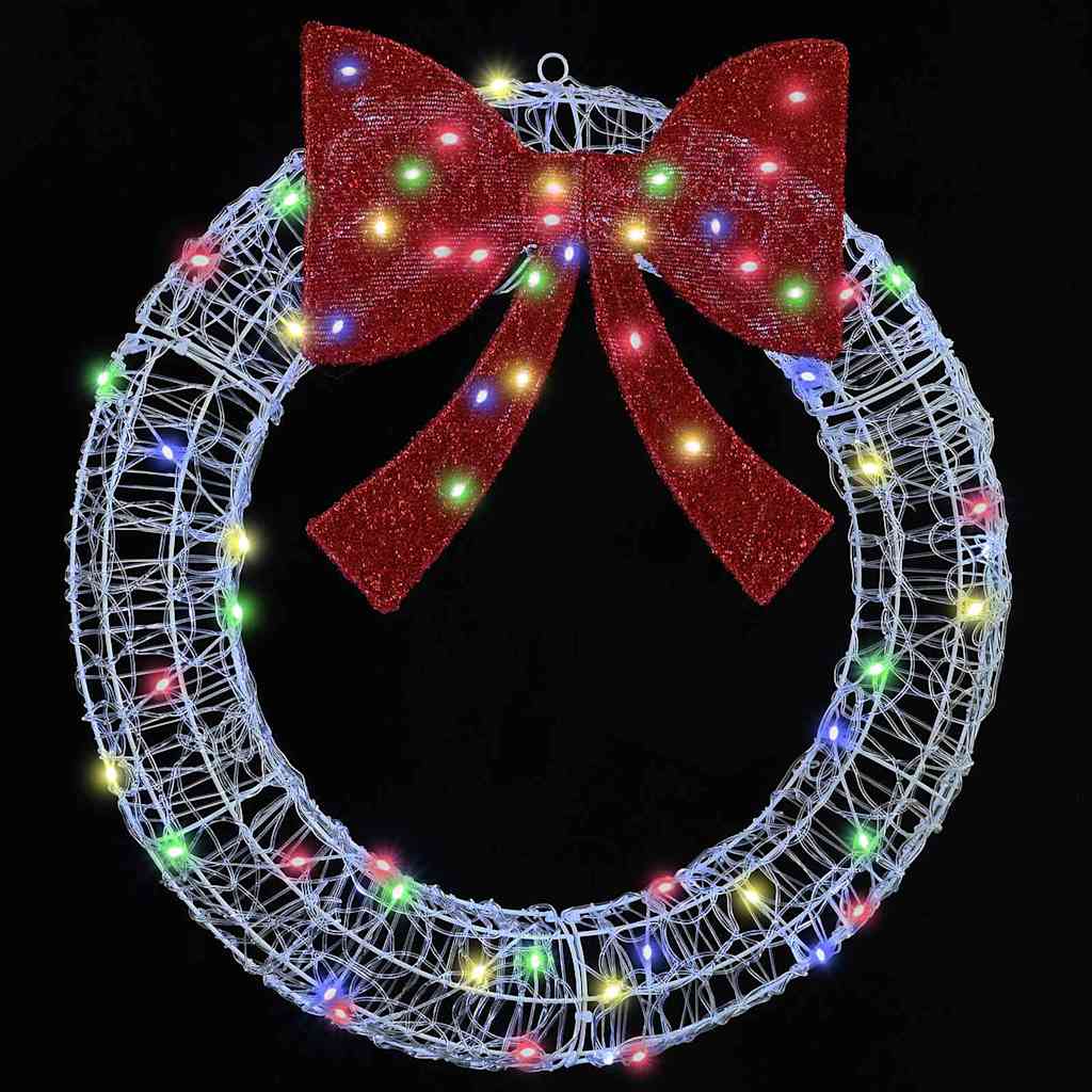 Corona con 60 LED Multicolore 76 x 76 x 8,5 cm Acrilico | homemem39
