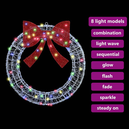 Corona con 60 LED Multicolore 76 x 76 x 8,5 cm Acrilico | homemem39