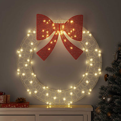 Corona con 80 LED Bianco caldo 92 x 92 x 9,5 cm Acrilico | homemem39