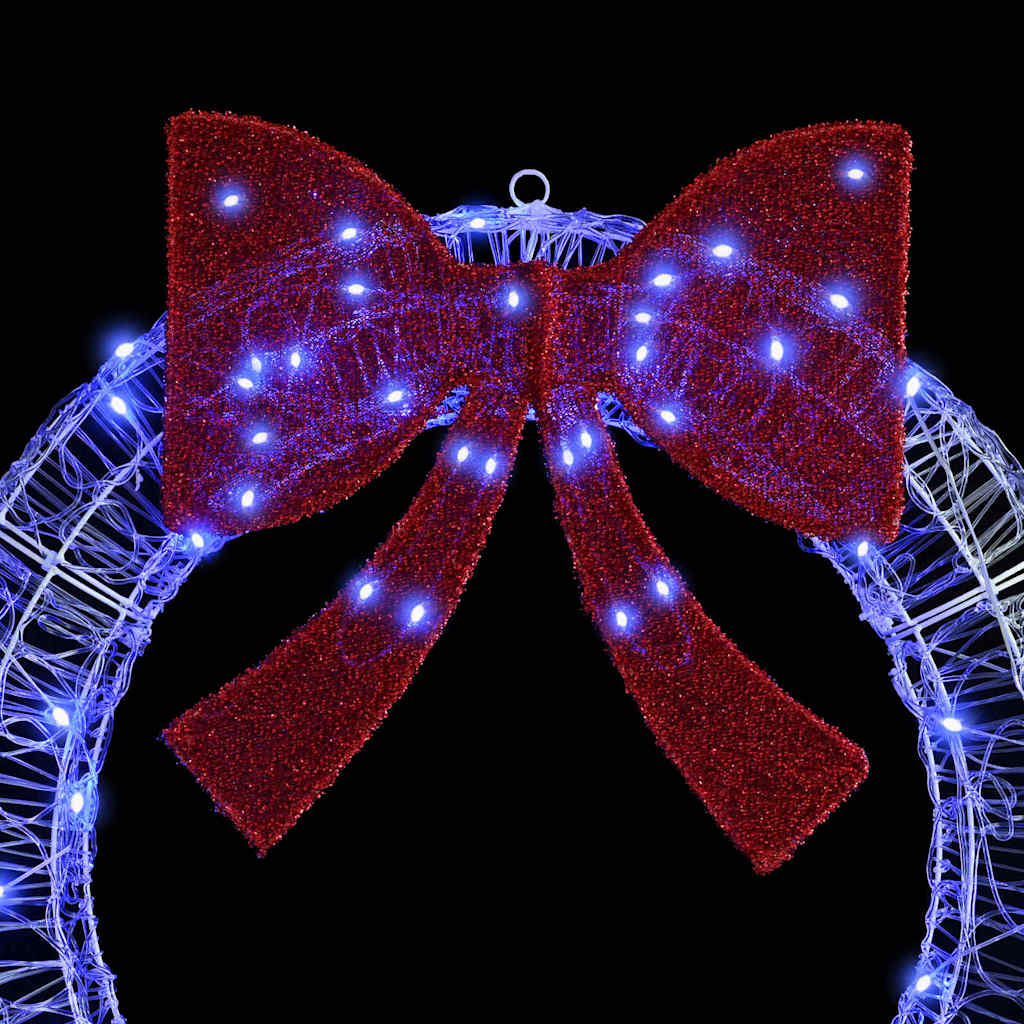 Corona con 80 LED Blu 92 x 92 x 9,5 cm Acrilico | homemem39