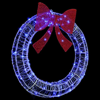 Corona con 80 LED Blu 92 x 92 x 9,5 cm Acrilico | homemem39