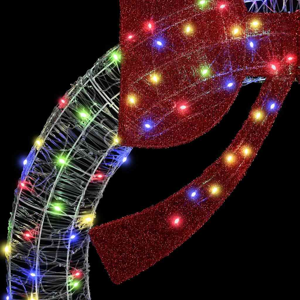 Corona con 80 LED Multicolore 92 x 9.5 x 92 cm Acrilico