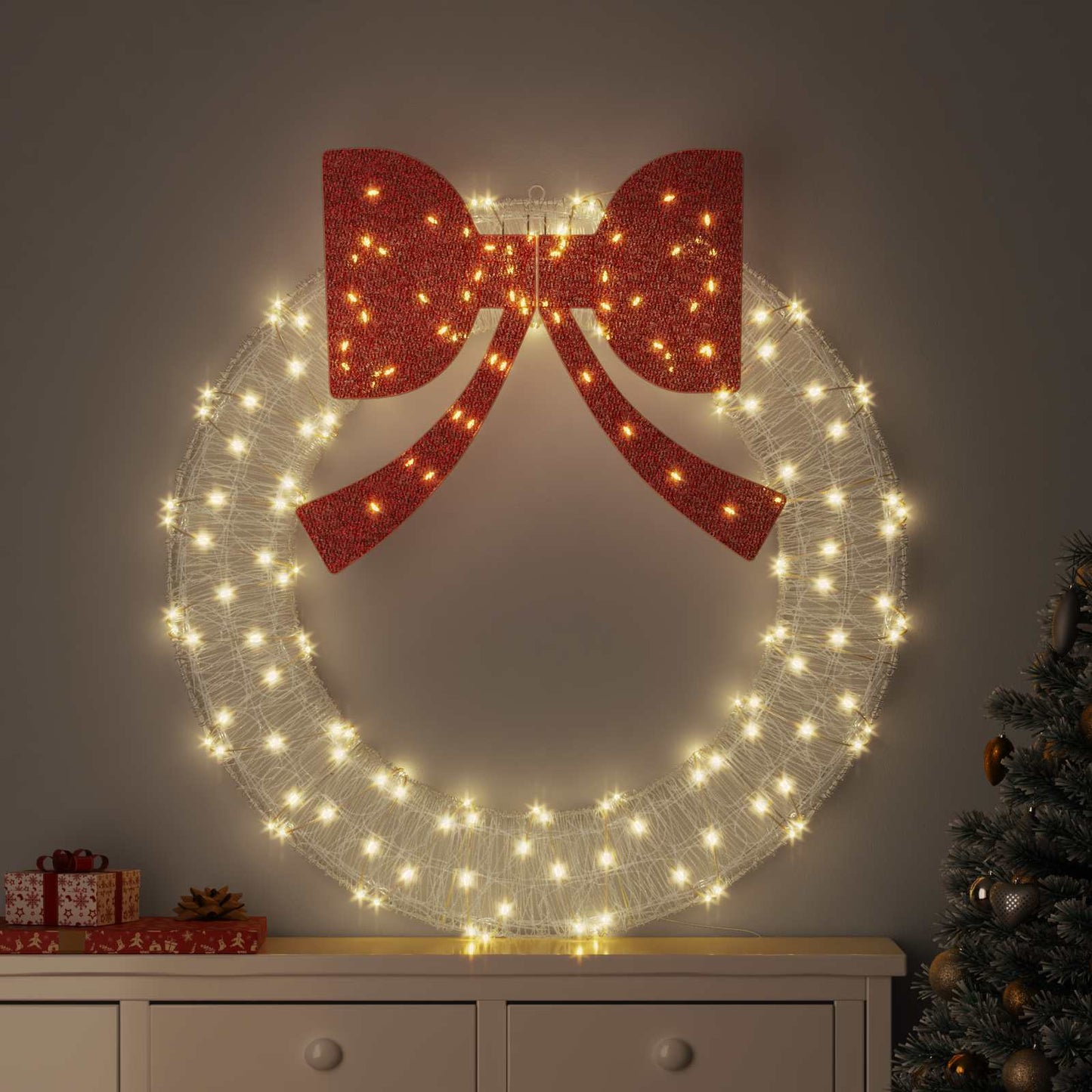Ghirlanda con 150 LED Bianco caldo 120 cm Acrilico | homemem39