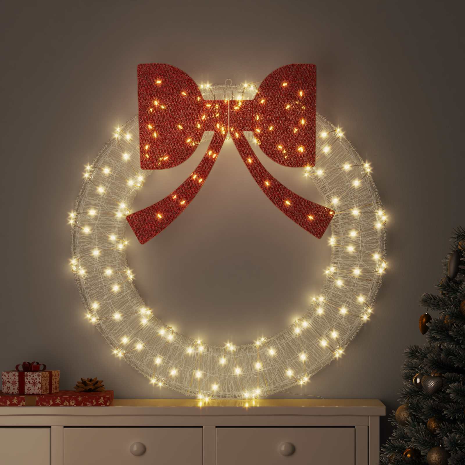 Ghirlanda con 150 LED Bianco caldo 120 cm Acrilico | homemem39