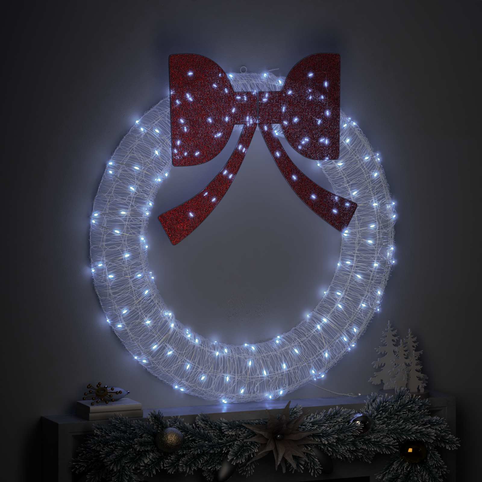 Ghirlanda con 150 LED Bianco freddo 120 cm Acrilico | homemem39