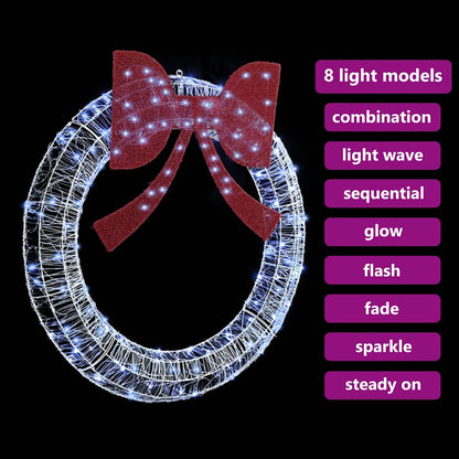 Ghirlanda con 150 LED Bianco freddo 120 cm Acrilico | homemem39