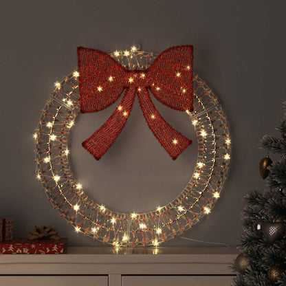 Ghirlanda con 60 LED Bianco caldo 76 x 76 x 8 cm PET | homemem39