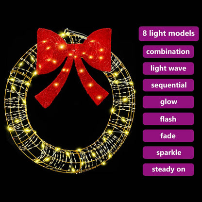 Ghirlanda Bianco caldo 75 x 75 x 8 cm PET 60 LED