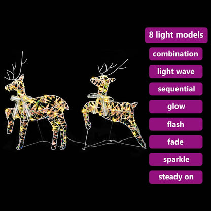 Renne LED con 40 LED 2 pcs Bianco caldo PET | homemem39