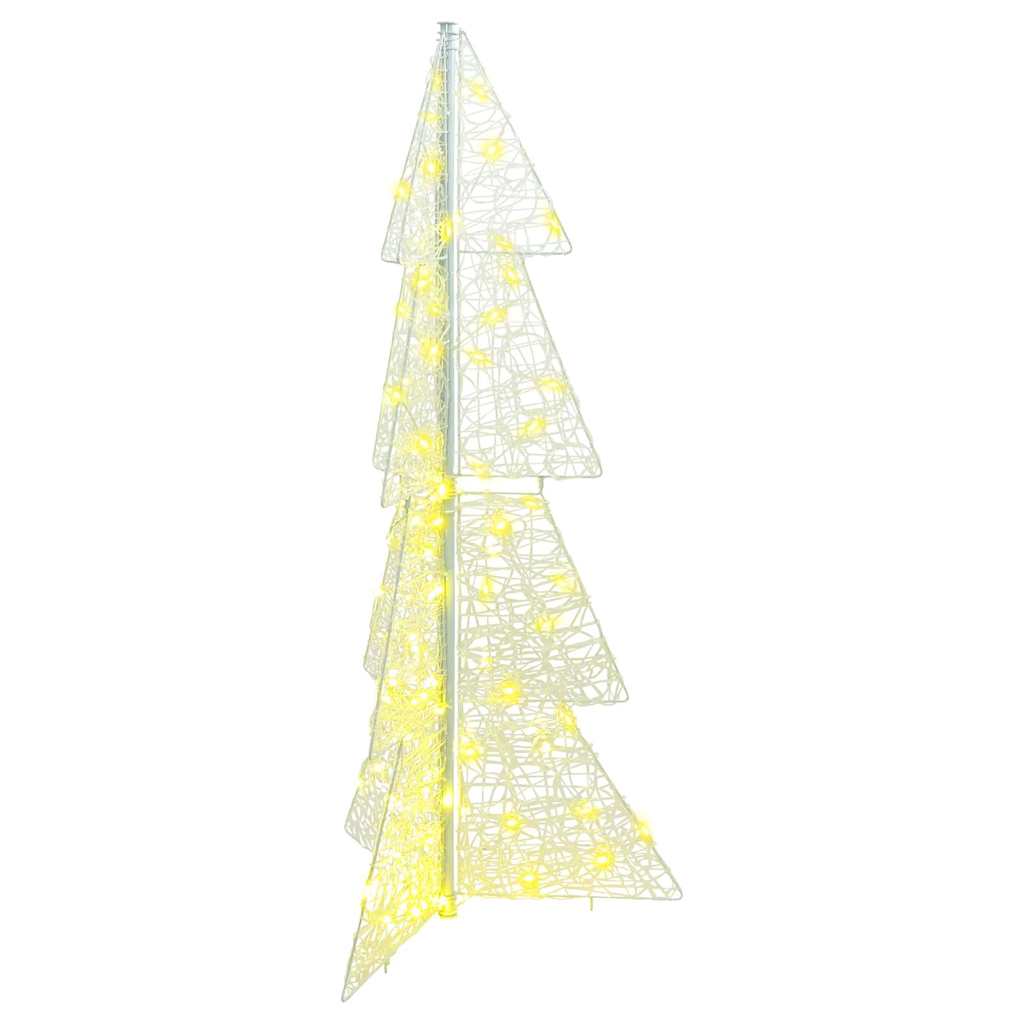 Albero di Natale con 100 LED Bianco caldo 120 cm Acrilico | homemem39