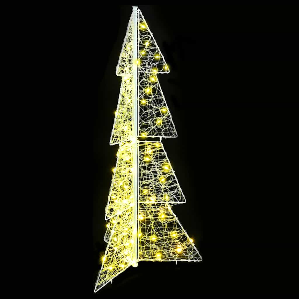 Albero di Natale con 100 LED Bianco caldo 120 cm Acrilico | homemem39