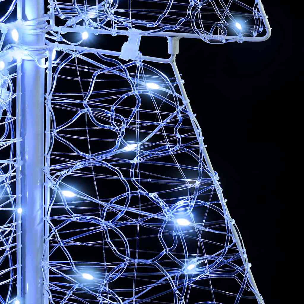 Albero di Natale con 100 LED Bianco Freddo 120 cm Acrilico | homemem39