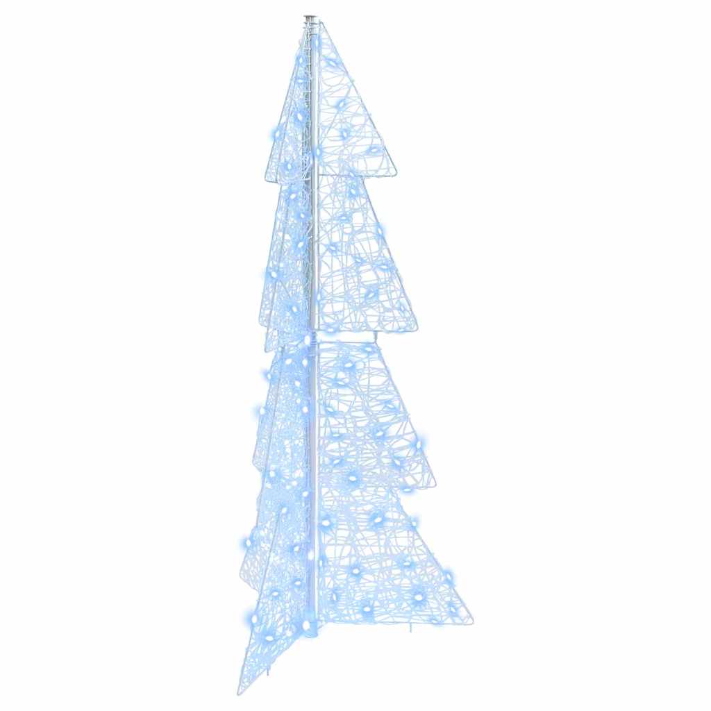 Albero di Natale con 100 LED Bianco Freddo 120 cm Acrilico | homemem39