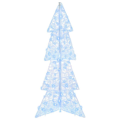 Albero di Natale con 100 LED Bianco Freddo 120 cm Acrilico | homemem39