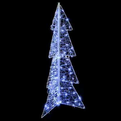 Albero di Natale con 100 LED Bianco Freddo 120 cm Acrilico | homemem39