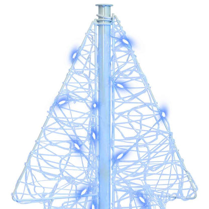 Albero di Natale con 100 LED Blu 120 cm Acrilico | homemem39