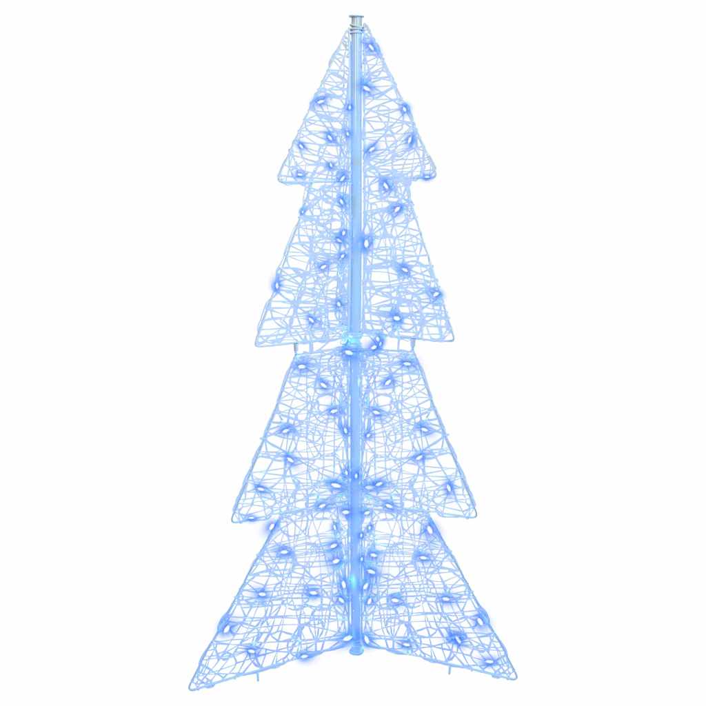 Albero di Natale con 100 LED Blu 120 cm Acrilico | homemem39