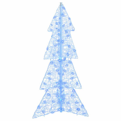 Albero di Natale con 100 LED Blu 120 cm Acrilico | homemem39