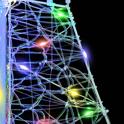 Albero di Natale con 100 LED Multicolore 120 cm Acrilico | homemem39