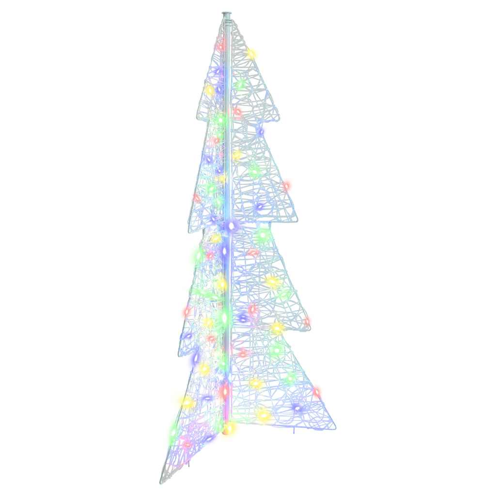 Albero di Natale con 100 LED Multicolore 120 cm Acrilico | homemem39