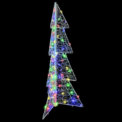 Albero di Natale con 100 LED Multicolore 120 cm Acrilico | homemem39
