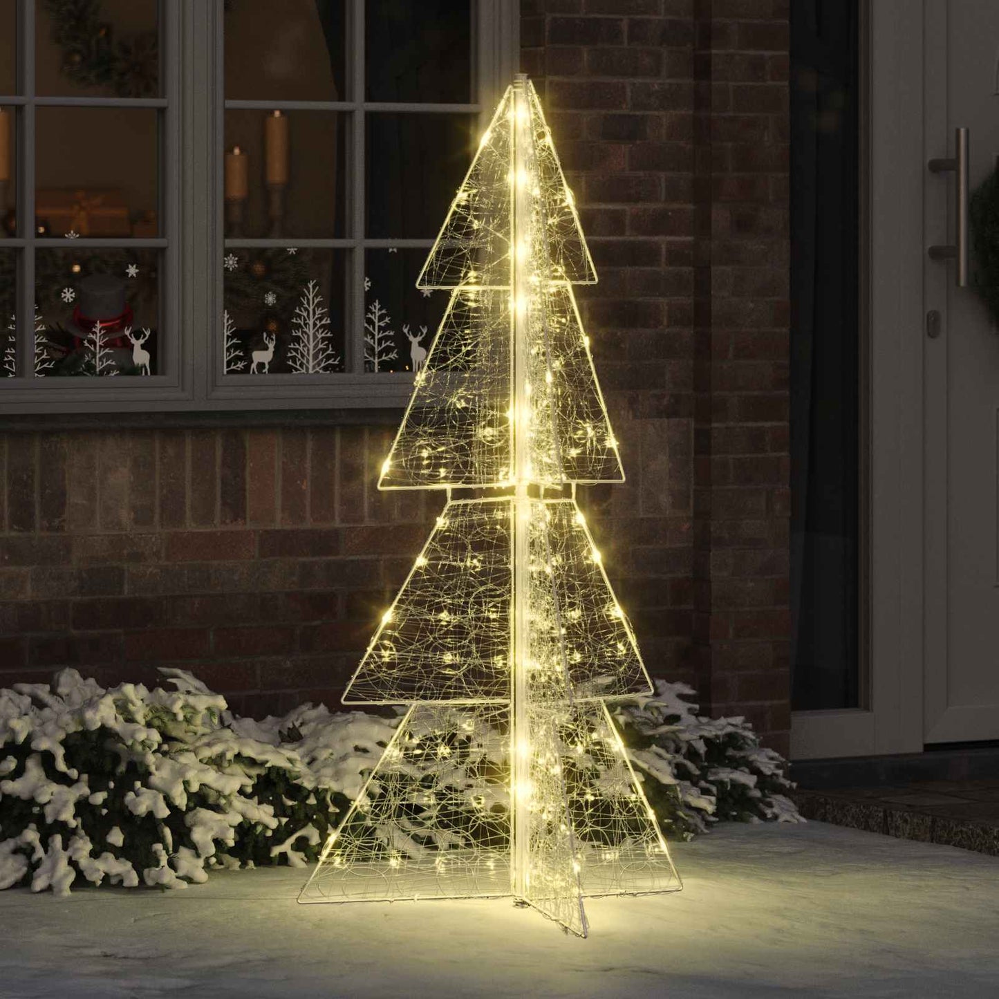 Albero di Natale con 160 LED Bianco caldo 150 cm Acrilico | homemem39