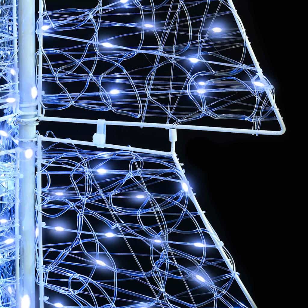 Albero di Natale con 160 LED Bianco Freddo 150 cm Acrilico | homemem39