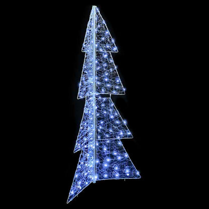 Albero di Natale con 160 LED Bianco Freddo 150 cm Acrilico | homemem39