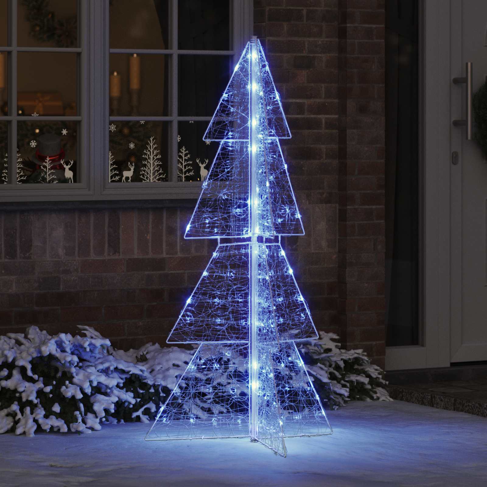 Albero di Natale con 160 LED Blu 150 cm Acrilico | homemem39