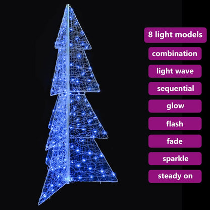 Albero di Natale con 160 LED Blu 150 cm Acrilico | homemem39
