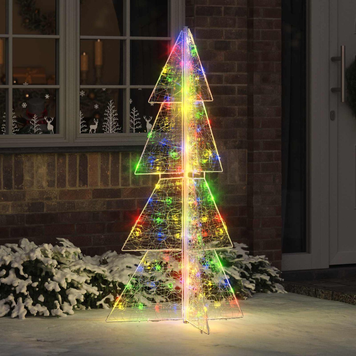 Albero di Natale con 160 LED Multicolore 150 cm Acrilico | homemem39