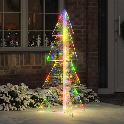 Albero di Natale con 160 LED Multicolore 150 cm Acrilico | homemem39