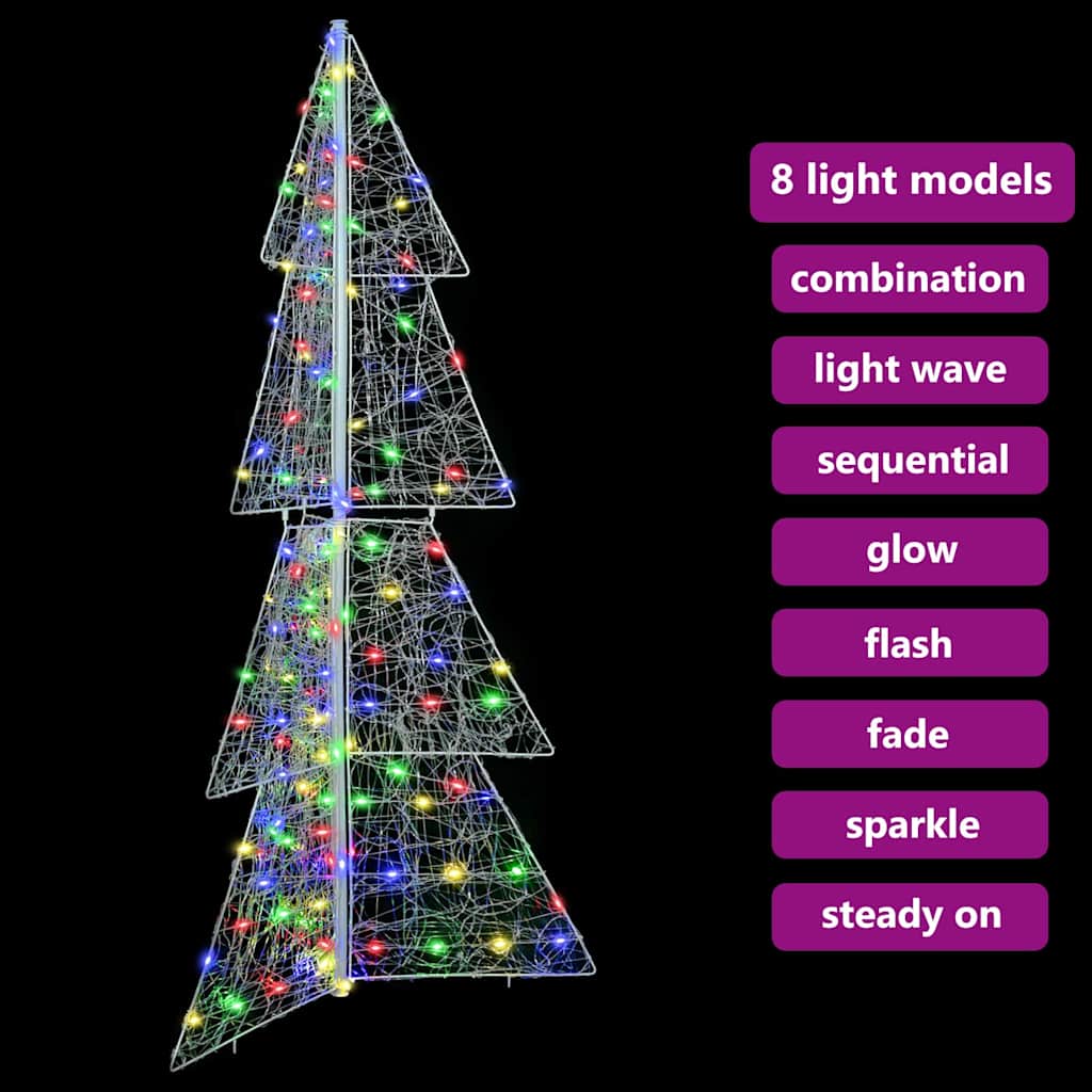 Albero di Natale con 160 LED Multicolore 150 cm Acrilico | homemem39