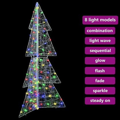 Albero di Natale con 160 LED Multicolore 150 cm Acrilico | homemem39