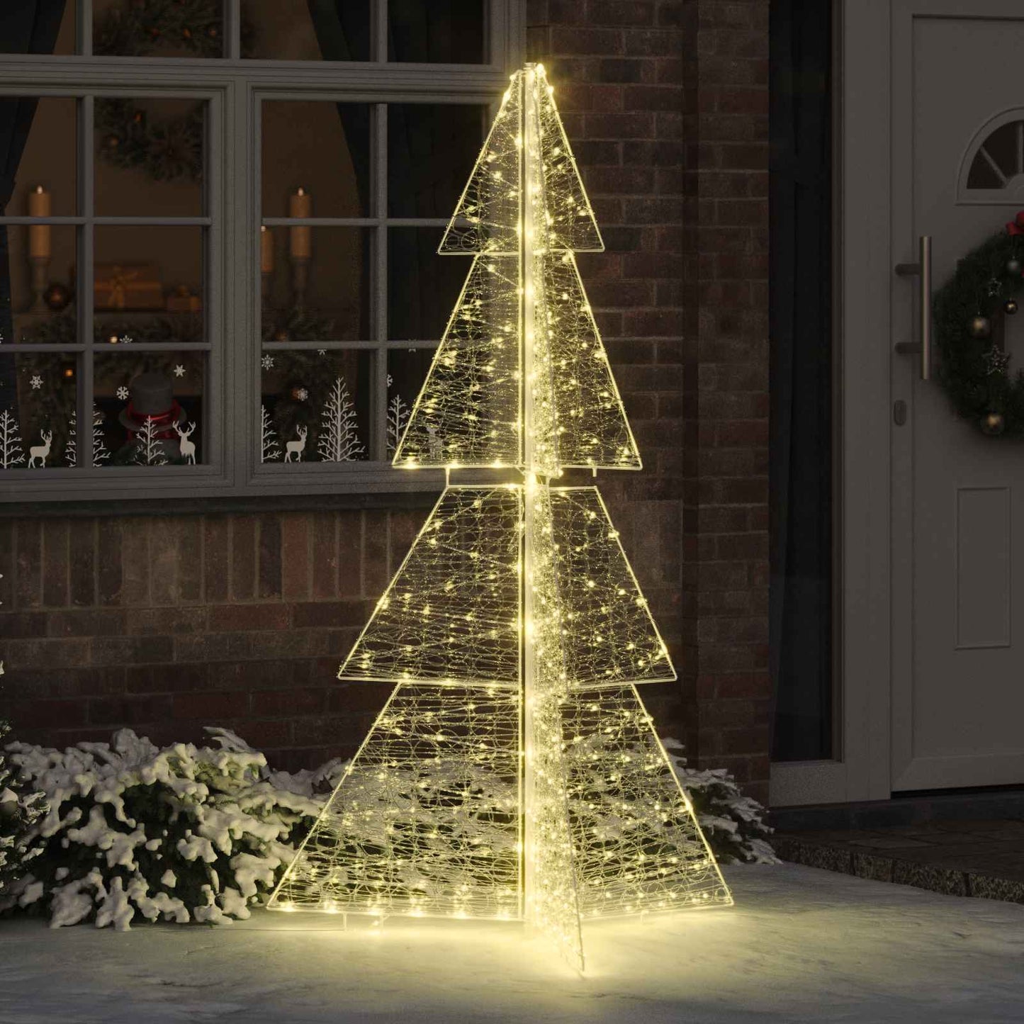 Albero di Natale con 240 LED Bianco caldo 180 cm Acrilico | homemem39