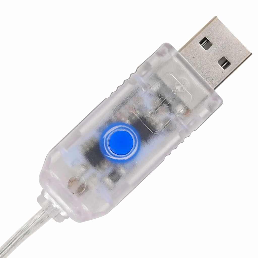 Albero di Natale con 240 LED Bianco Freddo 180 cm Acrilico | homemem39