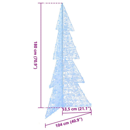 Albero di Natale con 240 LED Bianco Freddo 180 cm Acrilico | homemem39